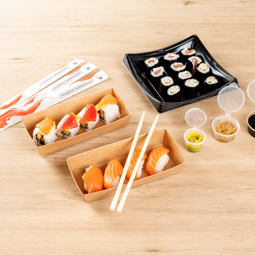 Bambuddha Natural Bamboo Twin Chopsticks - Wrapped - 9" - 1000 count box