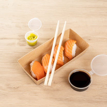 Bambuddha Natural Bamboo Twin Chopsticks - Wrapped - 9" - 1000 count box
