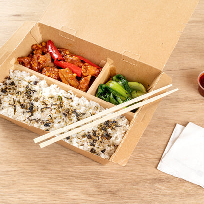 Bambuddha Square Natural Bamboo Modern Chopsticks - with Paper Band - 9 1/2" - 100 count box
