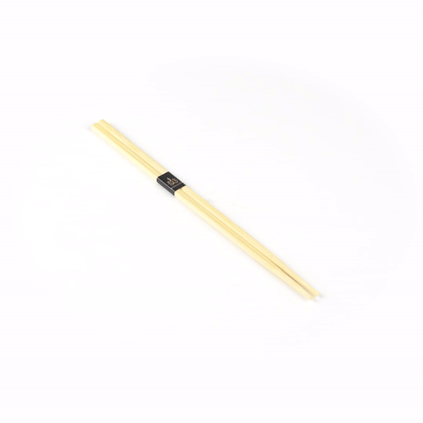 Bambuddha Square Natural Bamboo Modern Chopsticks - with Paper Band - 9 1/2" - 1000 count box