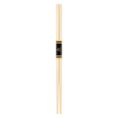 Bambuddha Round Square Natural Bamboo Modern Chopsticks - with Paper Band - 9 1/2" - 100 count box