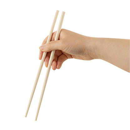 Bambuddha Round Square Natural Bamboo Modern Chopsticks - with Paper Band - 9 1/2" - 100 count box