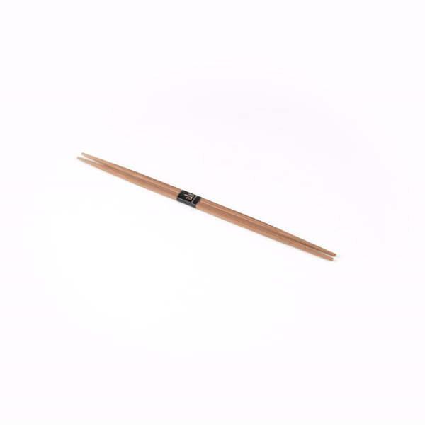 Bambuddha Brown Bamboo Contour Chopsticks - with Paper Band - 10 1/4" - 100 count box