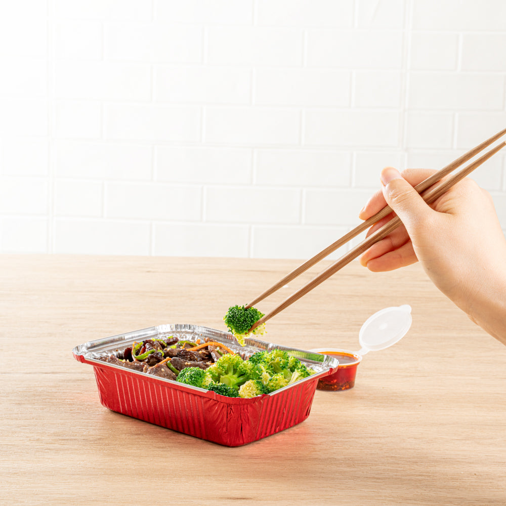 Bambuddha Brown Bamboo Contour Chopsticks - with Paper Band - 10 1/4" - 100 count box
