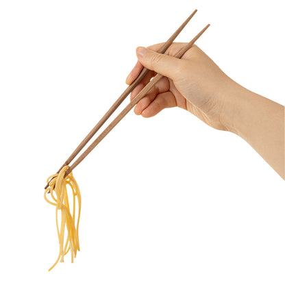 Bambuddha Brown Bamboo Contour Chopsticks - with Paper Band - 9 1/2" - 100 count box