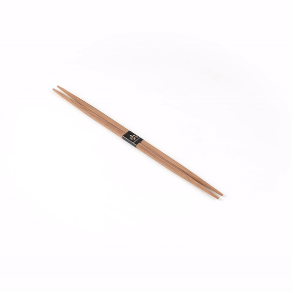 Bambuddha Brown Bamboo Contour Chopsticks - with Paper Band - 9 1/2" - 100 count box