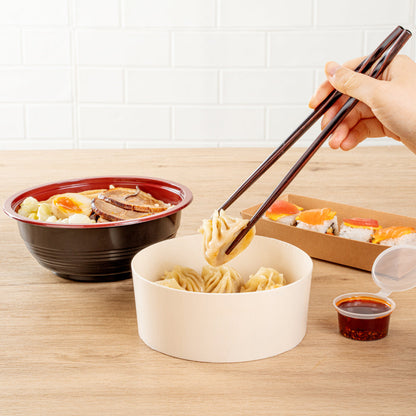 Bambuddha Dark Brown Bamboo Twisted Chopsticks - 9" - 10 count box