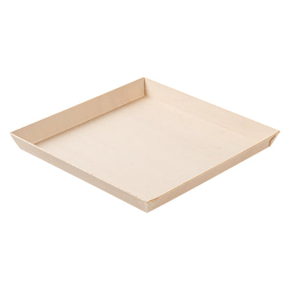 Taipei Square Poplar Plate - 9 1/2" x 9 1/2" x 1" - 100 count box
