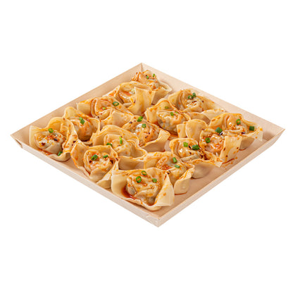 Taipei Square Poplar Plate - 9 1/2" x 9 1/2" x 1" - 100 count box
