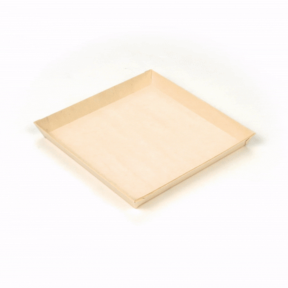 Taipei Square Poplar Plate - 9 1/2" x 9 1/2" x 1" - 100 count box
