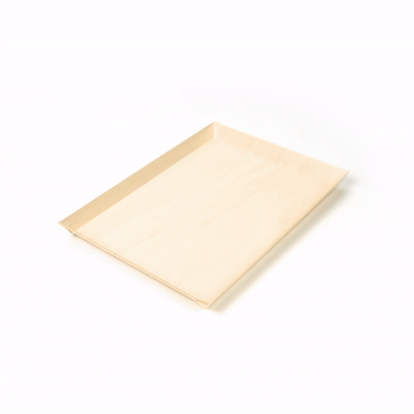 Taipei Rectangle Poplar Plate - 15 1/4" x 10 3/4" x 1" - 100 count box