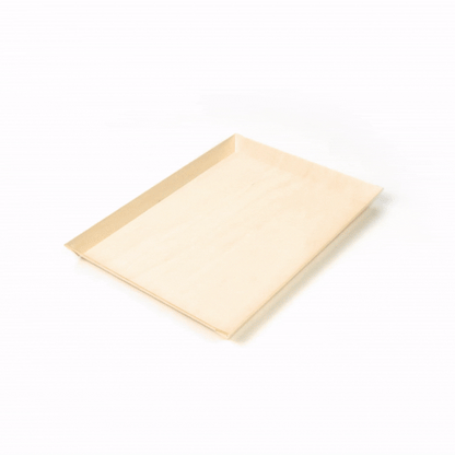 Taipei Rectangle Poplar Plate - 15 1/4" x 10 3/4" x 1" - 100 count box