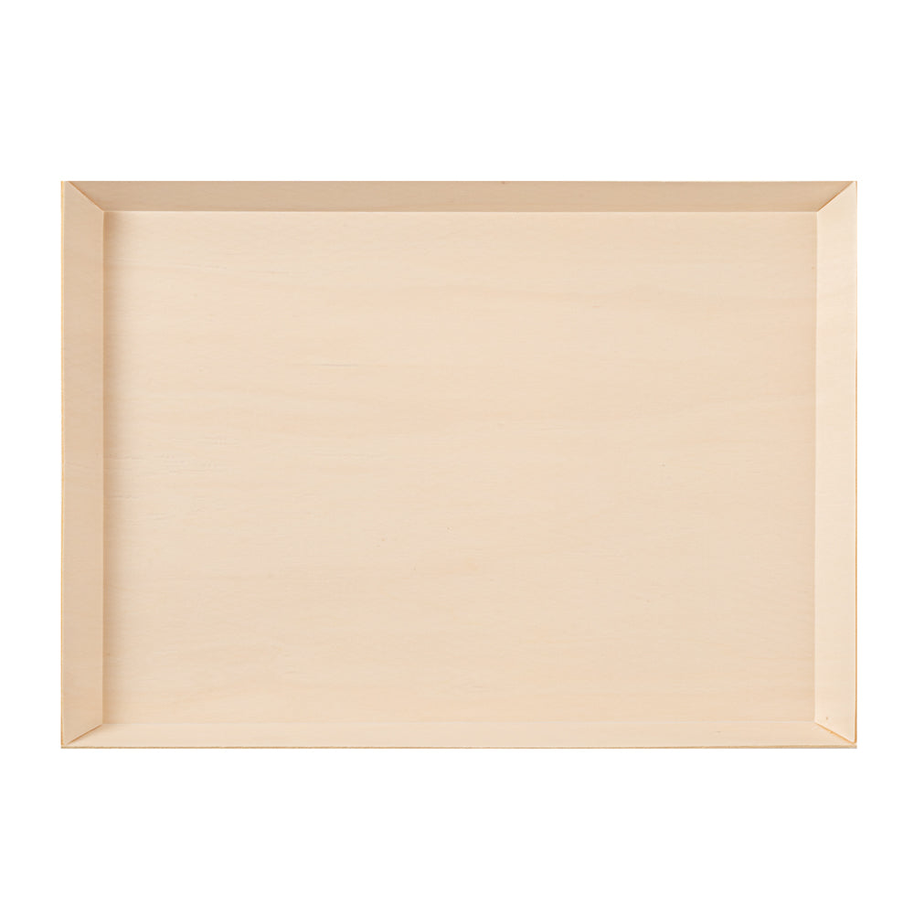 Taipei Rectangle Poplar Plate - 15 1/4" x 10 3/4" x 1" - 100 count box