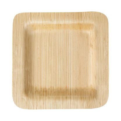 Bambuddha Square Natural Bamboo Plate - 4 3/4" x 4 3/4" x 1/2" - 100 count box