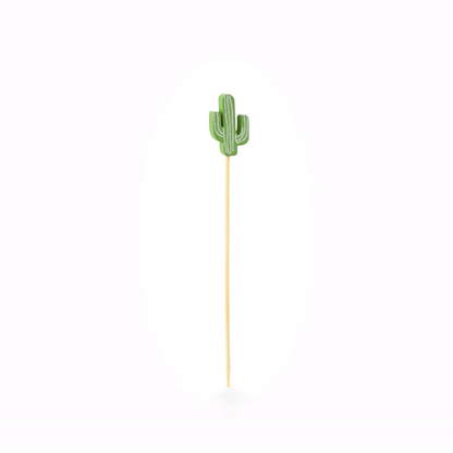 Pixy Green Bamboo Cactus Pick - 4 3/4" - 100 count box
