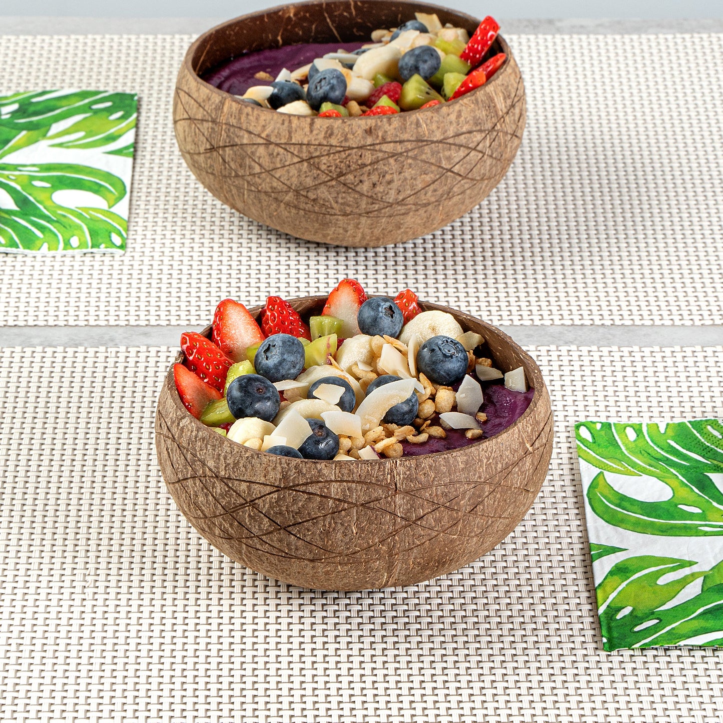Coco Casa 21 oz Handmade River Coconut Bowl - 10 count box
