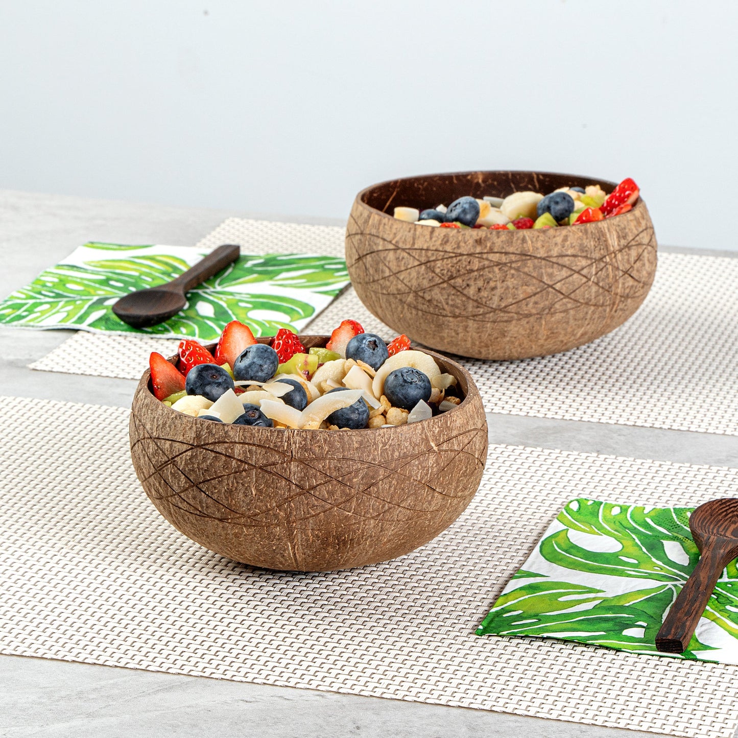 Coco Casa 21 oz Handmade River Coconut Bowl - 10 count box