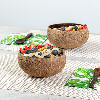 Coco Casa 21 oz Handmade River Coconut Bowl - 10 count box
