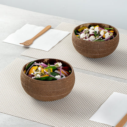 Coco Casa 21 oz Handmade Feather Coconut Bowl - 10 count box