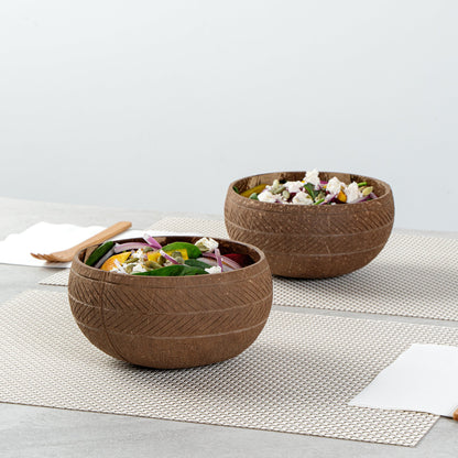 Coco Casa 21 oz Handmade Feather Coconut Bowl - 10 count box