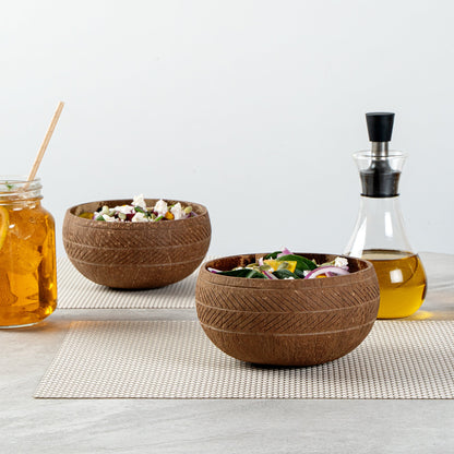 Coco Casa 21 oz Handmade Feather Coconut Bowl - 10 count box