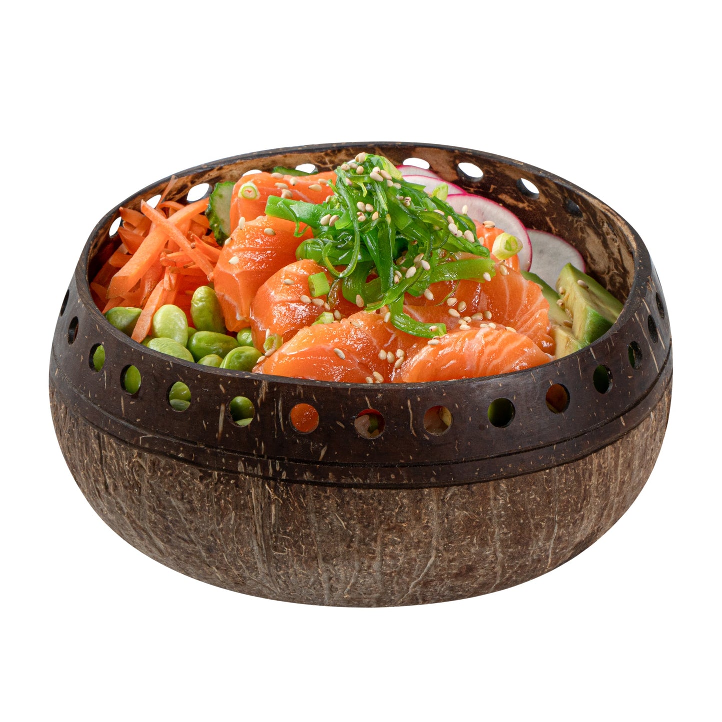 Coco Casa 21 oz Handmade Punchout Coconut Bowl - 1 count box