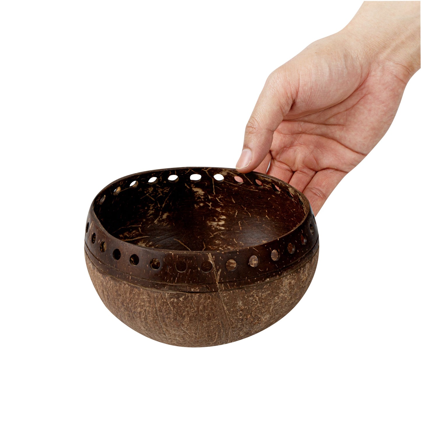 Coco Casa 21 oz Handmade Punchout Coconut Bowl - 1 count box
