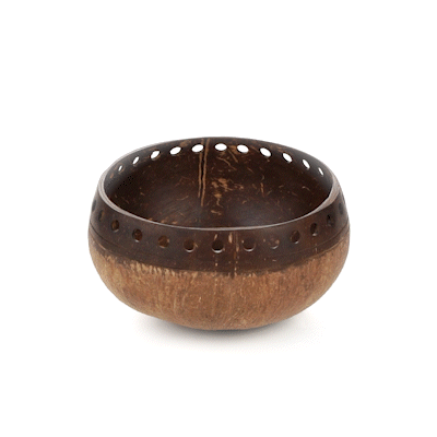 Coco Casa 21 oz Handmade Punchout Coconut Bowl - 1 count box