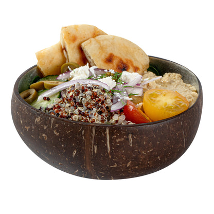 Coco Casa 16 oz Metallic Silver Handmade Coconut Bowl - 1 count box