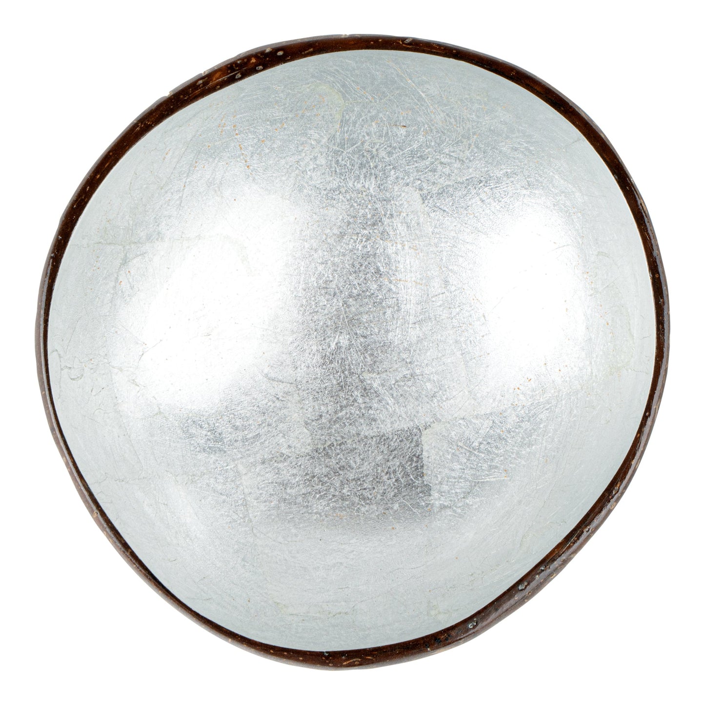 Coco Casa 16 oz Metallic Silver Handmade Coconut Bowl - 1 count box