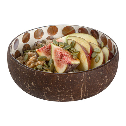 Coco Casa 16 oz White Handmade Circle Coconut Bowl - 1 count box