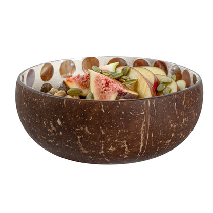 Coco Casa 16 oz White Handmade Circle Coconut Bowl - 1 count box