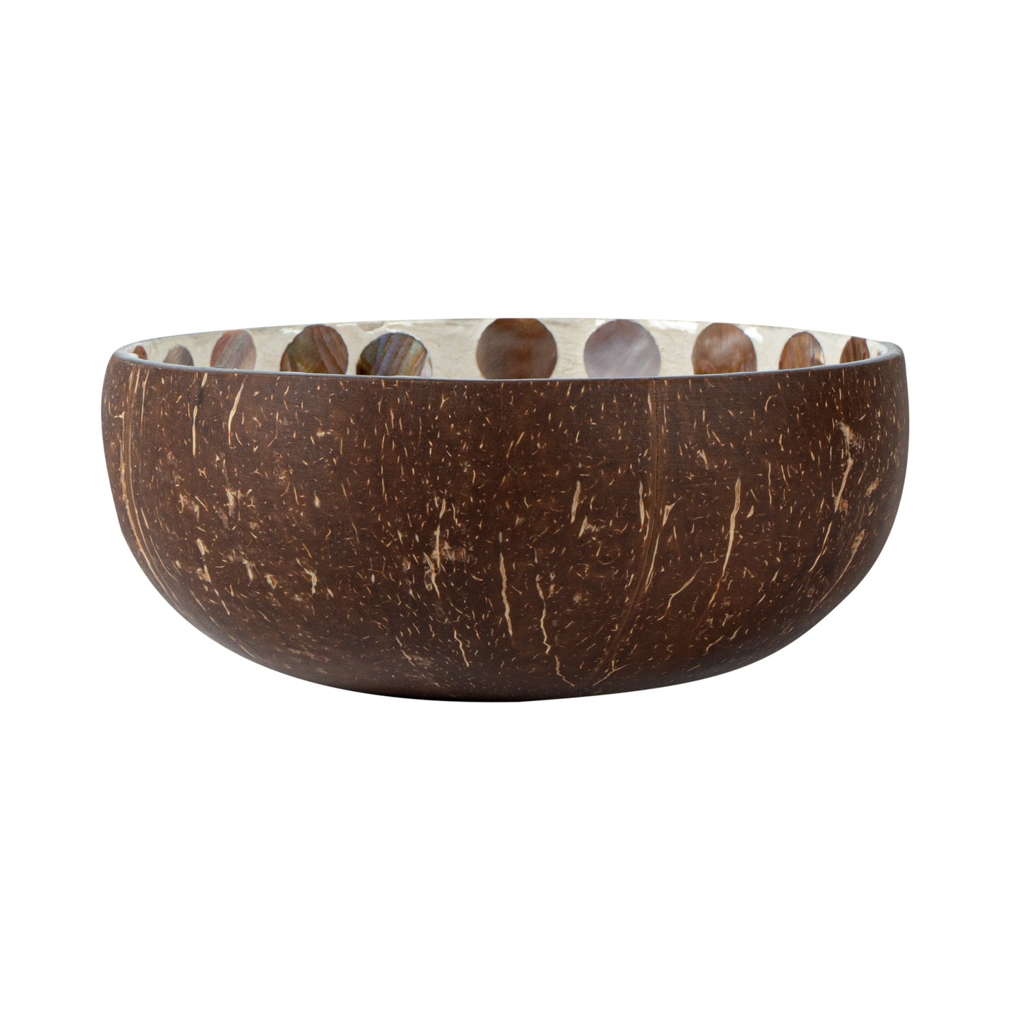 Coco Casa 16 oz White Handmade Circle Coconut Bowl - 1 count box