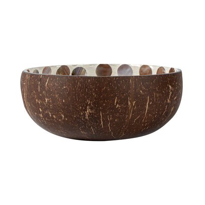 Coco Casa 16 oz White Handmade Circle Coconut Bowl - 1 count box