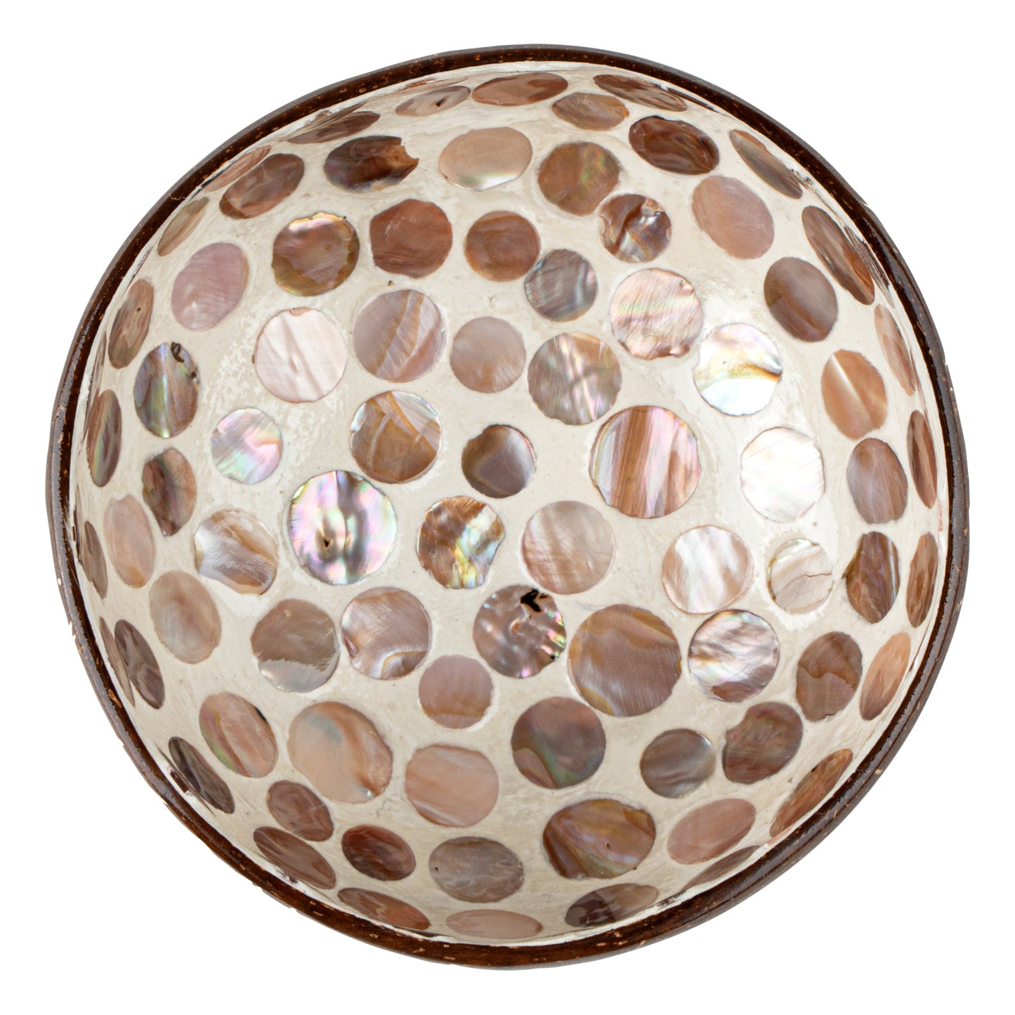 Coco Casa 16 oz White Handmade Circle Coconut Bowl - 1 count box