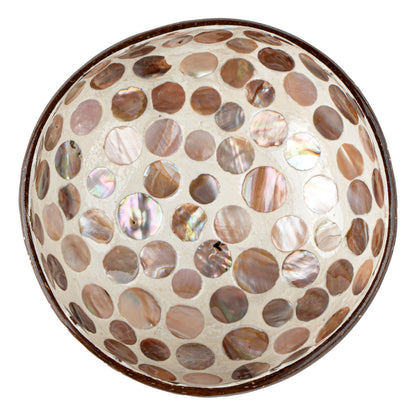 Coco Casa 16 oz White Handmade Circle Coconut Bowl - 1 count box