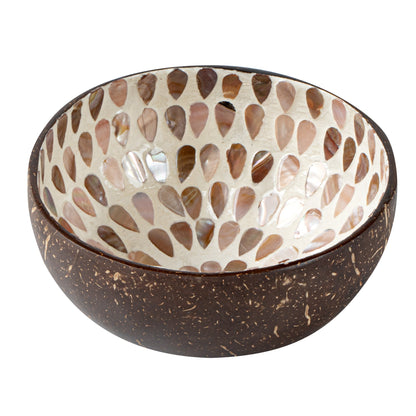 Coco Casa 16 oz White Handmade Teardrop Coconut Bowl - 1 count box