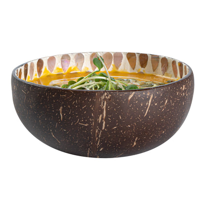 Coco Casa 16 oz White Handmade Teardrop Coconut Bowl - 1 count box