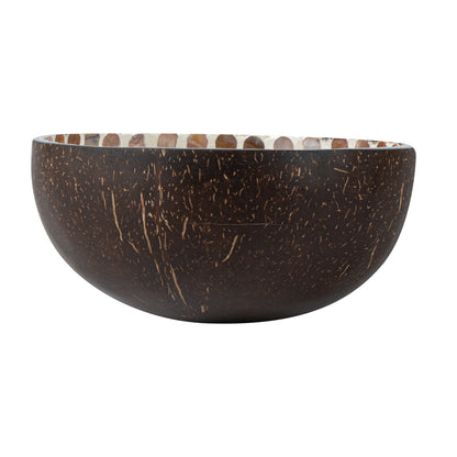 Coco Casa 16 oz White Handmade Teardrop Coconut Bowl - 10 count box