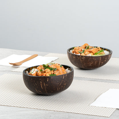 Coco Casa 16 oz Yellow Handmade Flower Coconut Bowl - 1 count box