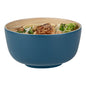 Bambuddha 15 oz Round Blue Spun Bamboo Small Salad Bowl - 7 3/4" x 7 3/4" x 4" - 1 count box