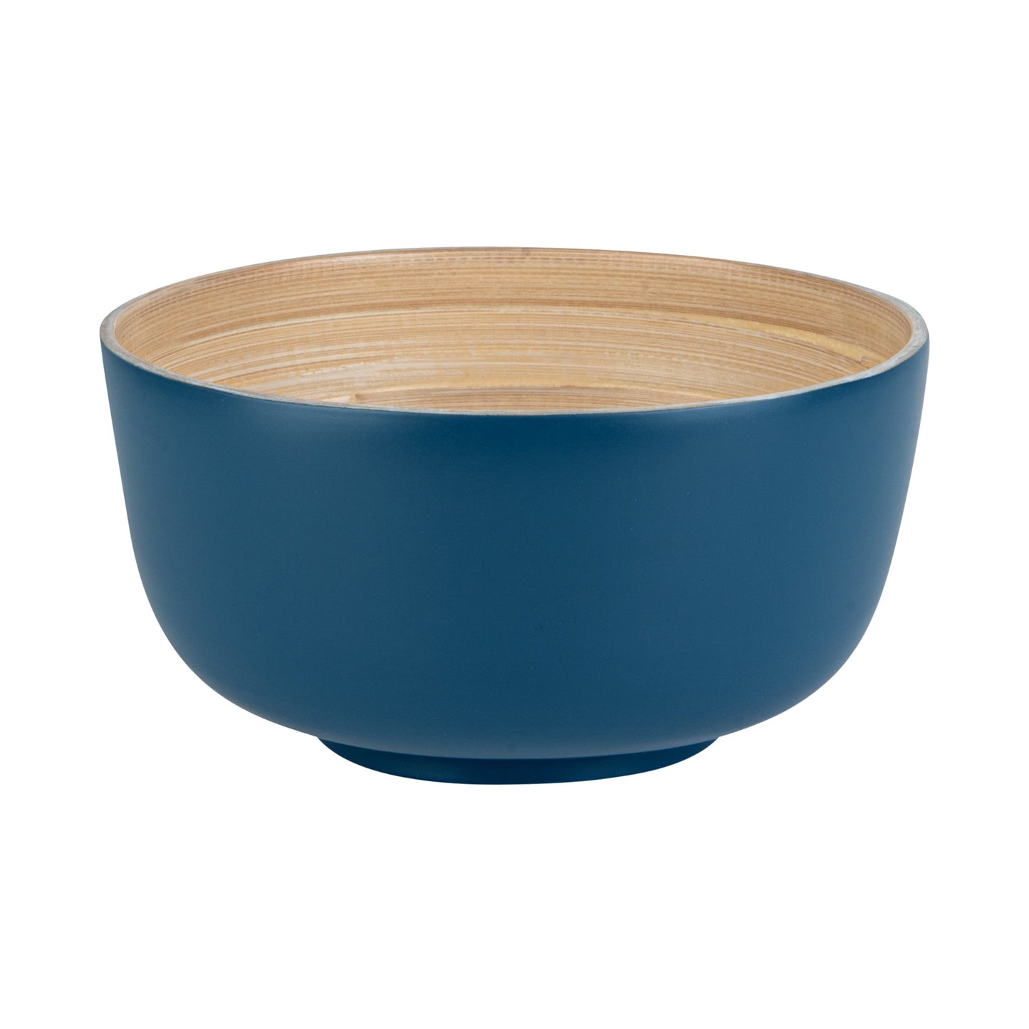 Bambuddha 15 oz Round Blue Spun Bamboo Small Salad Bowl - 7 3/4" x 7 3/4" x 4" - 1 count box
