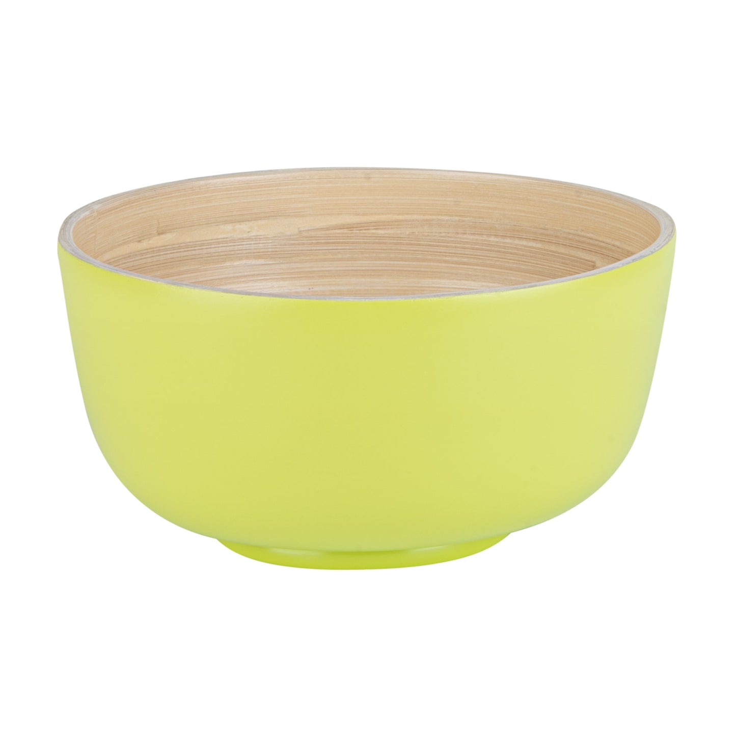 Bambuddha 15 oz Round Green Spun Bamboo Small Salad Bowl - 7 3/4" x 7 3/4" x 4" - 1 count box