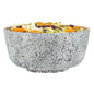 Bambuddha 15 oz Round Gray Spun Bamboo Small Eggshell Salad Bowl - 7 3/4" x 7 3/4" x 4" - 1 count box