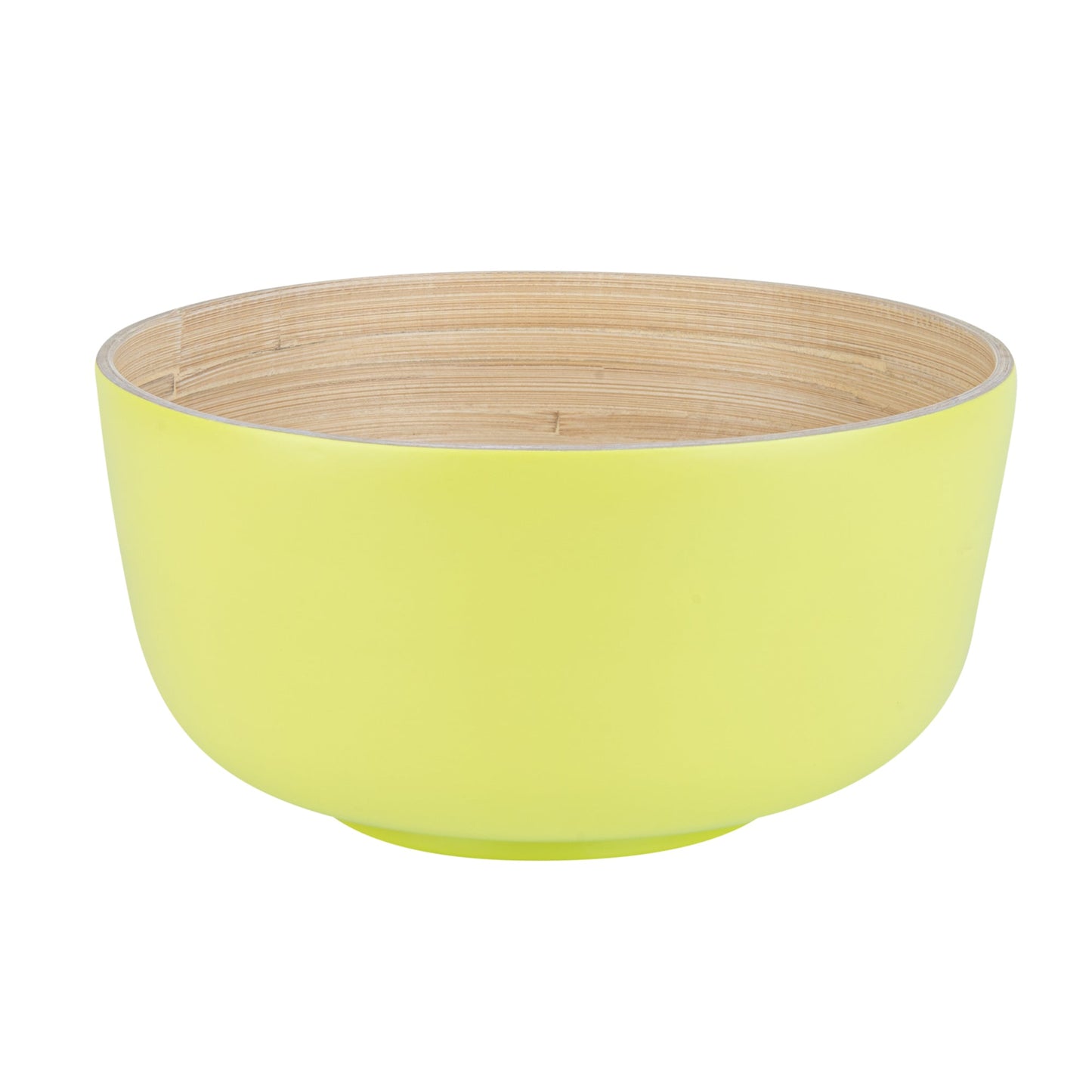 Bambuddha 25 oz Round Green Spun Bamboo Medium Salad Bowl - 9 1/2" x 9 1/2" x 4 3/4" - 1 count box