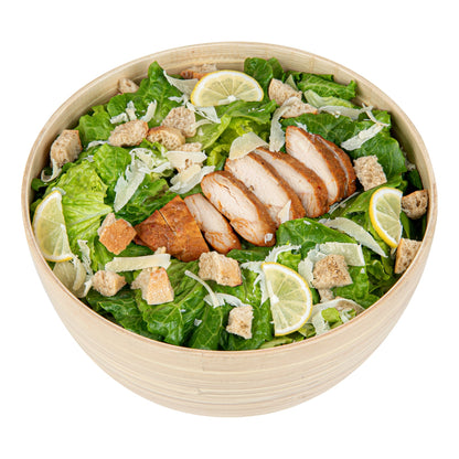 Bambuddha 30 oz Round Natural Spun Bamboo Large Salad Bowl - 11" x 11" x 5 1/2" - 1 count box