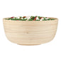 Bambuddha 51 oz Round Natural Spun Bamboo Extra Large Salad Bowl - 13 1/2" x 13 1/2" x 6 1/4" - 1 count box