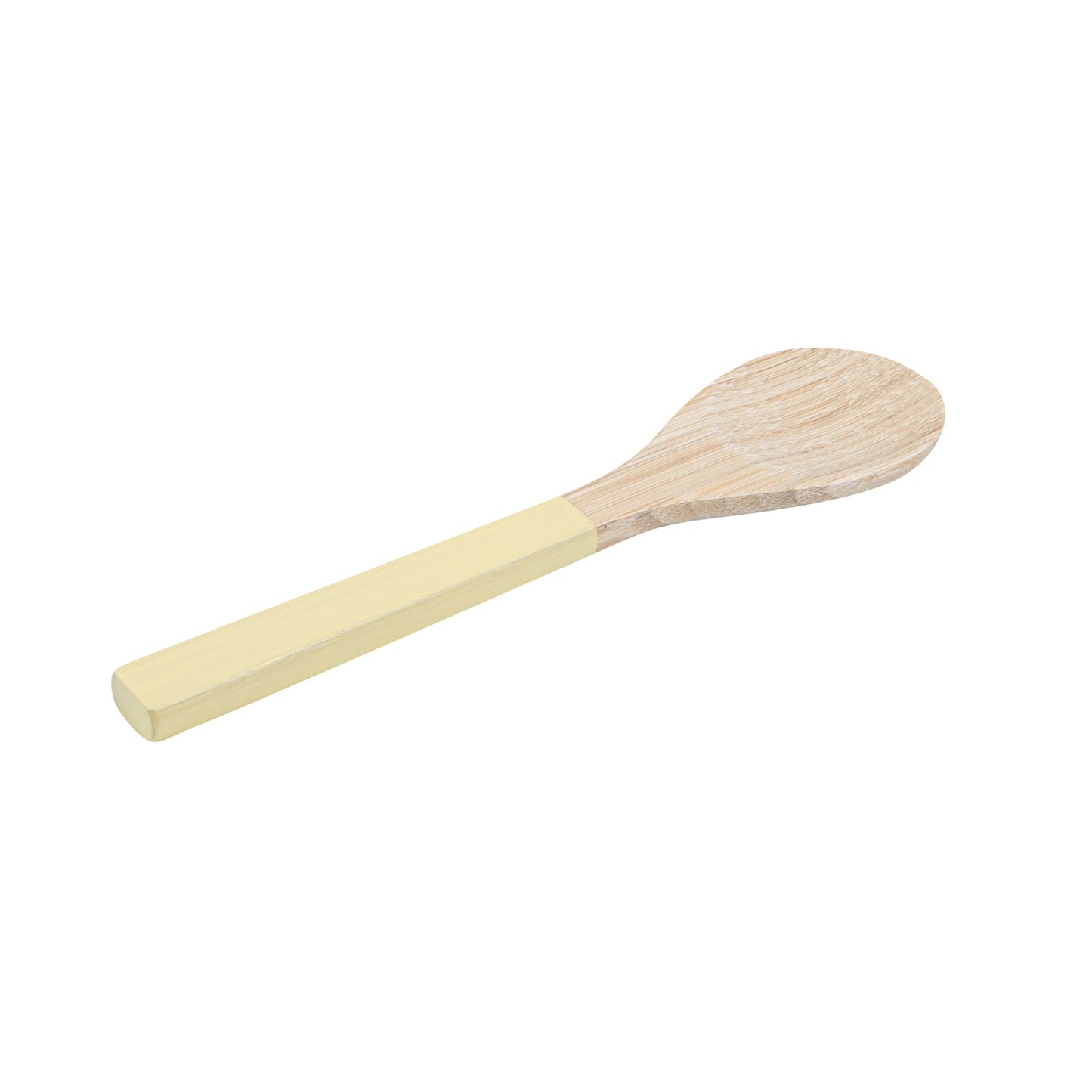 Bambuddha 25 oz Round Cream Spun Bamboo Serving Bowl - with Serving Spoon - 7 3/4" x 7 3/4" x 4" - 1 count box