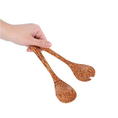 Coco Casa Natural Handmade Coconut Serving Utensil Set - 9 1/2" x 1 3/4" x 3 1/4" - 2 count box