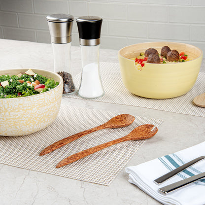 Coco Casa Natural Handmade Coconut Serving Utensil Set - 9 1/2" x 1 3/4" x 3 1/4" - 2 count box
